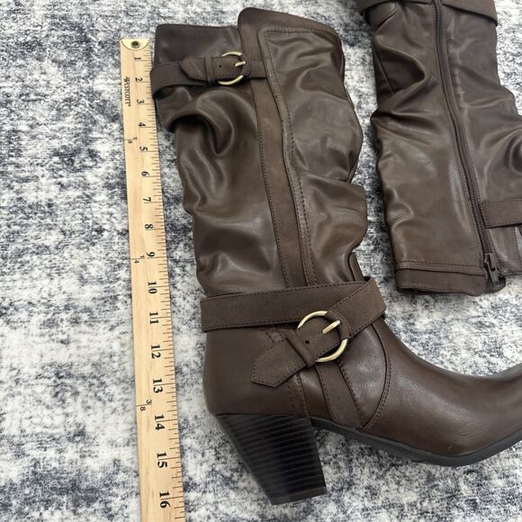 Rialto Crystal Women's Boot Riding Boots Equestrian Size 8 Brown High - Picture 2 of 12